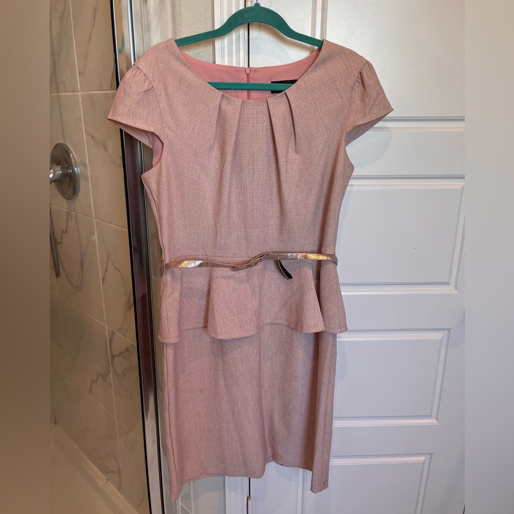 connected apparel dress light pink